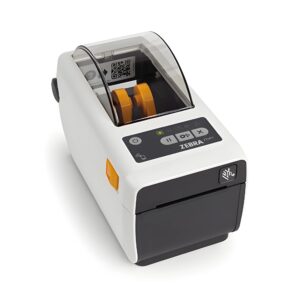 PrinterZip ZD411dt HC package, includes Zebra ZD411 Printer, DK10 Applicator, Label Tray, user installed Peeler