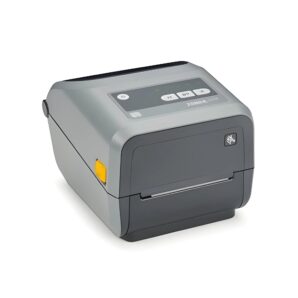 PrinterZip ZD421c  package, includes Zebra ZD421 Printer, DK10 Applicator, Label Tray, user installed Peeler.