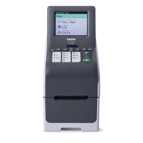 TD2350DSA PrinterZip TD2 package, includes Brother TD2350D 2" Printer, Z10 Applicator, Label Tray, user installed Peeler. <br/>SKU: TD2350DSA203